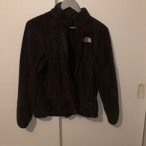 North face fuzzy zip up